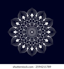 white luxury vector mandala background
