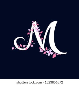M Colorful Flower Letter Images Stock Photos Vectors Shutterstock