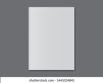 white magazine on dark background mock up vector