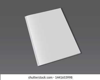white magazine on dark background mock up vector - Shutterstock ID 1441653998