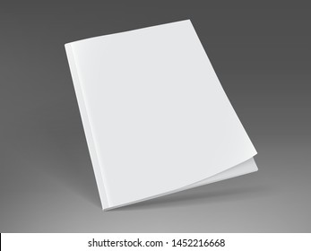 white magazine on dark background mock up vector