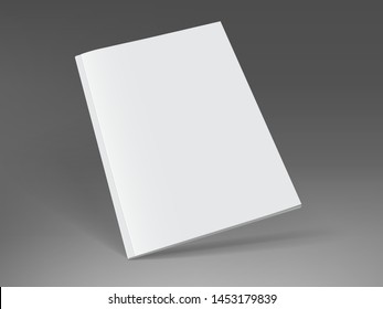 white magazine on dark background mock up vector