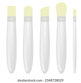 White make up brush. vector