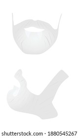 White male beard. vector illustration