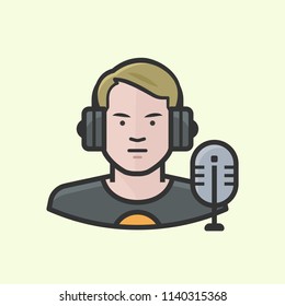 White male disc jockey