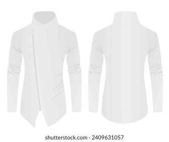 White male jacket. vector illustration