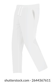 White male pants. vector illustration