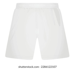 White male shorts. vector illustration