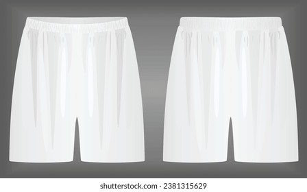 White male shorts. vector illustration