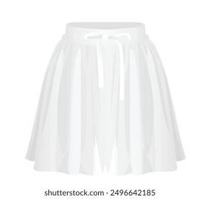 White male shorts. vector illustration