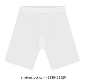 White male thermal shorts. vector
