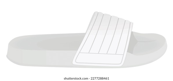 Las zapatillas de hombre blanco. ilustración vectorial