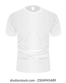 White man t shirt. vector illustration