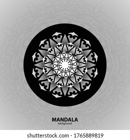 árabe de fondo abstracto de mandala blanca