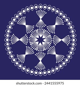 White and mandala, boho, ethnic patterns, t-shirt prints, coloring books for adults, yoga, meditation. Vector illustration of a stock isolated on a black background. Tattoo
background, Pattern Stencil