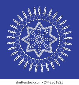  White  mandala, boho, ethnic patterns, t-shirt prints, coloring books for adults, yoga, meditation. Vector illustration of a stock isolated on a black background. Tattoo
background, Pattern Stencil D