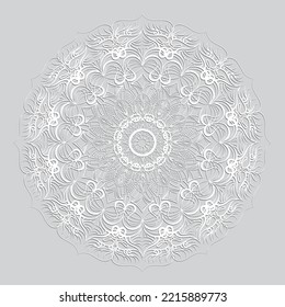 white mandala ornament design vector illustration