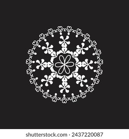 white mandalas, boho, ethnic patterns, t-shirt prints, coloring books for adults, yoga, meditation. Vector illustration of a stock isolated on a black background. Tattoo
background, Pattern Stencil Do