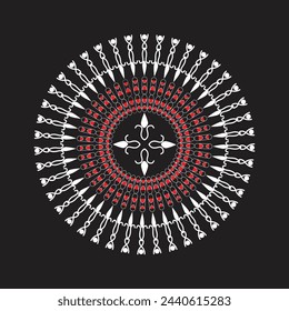 White mandalas, boho, ethnic patterns, t-shirt prints, coloring books for adults, yoga, meditation. Vector illustration of a stock isolated on a black background. Tattoo
background, Pattern Stencil Do