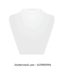 White mannequin silhouette, vector illustration