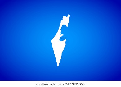 White map isolated on blue background design concept of Country Israel - vector illustration
