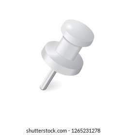 White Map pointer symbol isolated on a white background