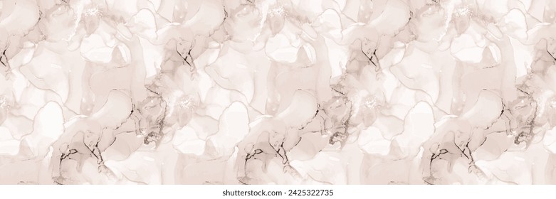 Mármol blanco. Pared de roca beige. Fondo De Mármol Claro. Acuarela con degradado claro. Pintura de salpicaduras de tinta de alcohol blanco. Fondo de color de agua beige. Vector de cerámica pálido. Plantilla abstracta del vector