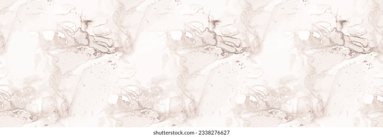 Muster aus weißem Marmor. Beige Tile Paint. Lichtbogenfarbe Wasser. Weißer Alkoholtupfer Schiefertafel. beiger Hintergrund für die Aquarellfarben. heller Marmor-Hintergrund. Heller Vektorgrunge. Vektornahtlose Malerei