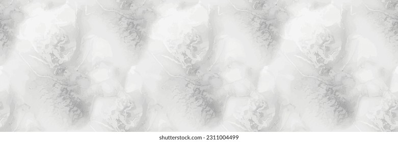 White Marble Pattern. Light Elegant Splash. Grey Water Color Background. Light Marble Background. Light Alcohol Ink Splash Floor. Grey Rock Wall. White Abstract Watercolor. Vector Abstract Template.