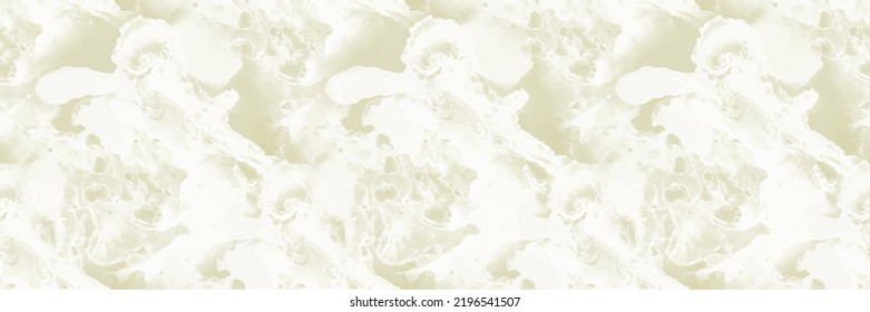 White Marble Pattern. Light Marble Watercolor. Beige Tile Paint. White Alcohol Ink Repeat Wall. Fluid Vector Pattern. Light Abstract Background. Beige Water Color Watercolor. Vector Seamless Painting