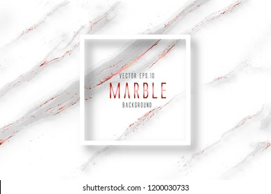 White marble with rose gold texture, Vector pattern background.
