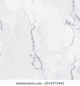 White Marble Slate Pattern. Light Tile Paint. Light Water Color Marble. Vector Abstract Painting. White Seamless Background. Grey Marble Watercolor. Fluid Elegant Ceramic. Grey Alcohol Ink Background.