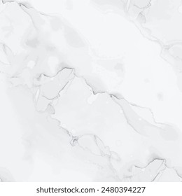 White Marble Stone Pattern. Fluid Vector Grunge. White Water Color Watercolor. Modern Seamless Painting. Grey Marble Watercolor. Grey Seamless Background. Light Alcohol Ink Marble. Light Rock Floor.