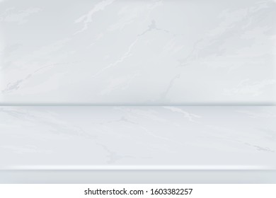 White marble table surface on transparent background, as PNG