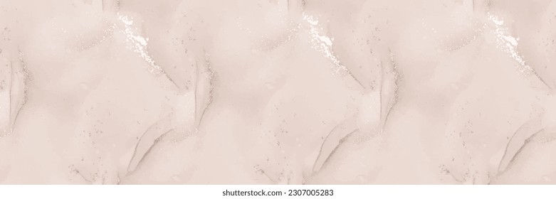 White Marble Texture. White Alcohol Ink Watercolor. Beige Water Color Splash Wall. Fluid Yellow Texture. Light Marble Watercolor. Light Gradient Background. Beige Rock Slate. Vector Seamless Painting