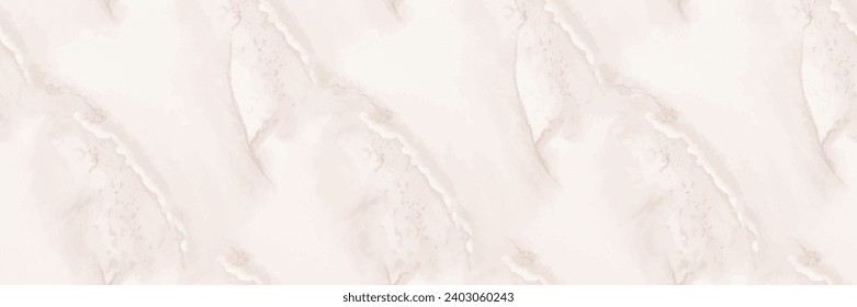 White Marble Texture. Beige Gradient Watercolor. Light White Texture. Light Soft Paint. Beige Marble Background. White Water Color Splash Wall. Light Alcohol Ink Watercolor. Vector Seamless Painting
