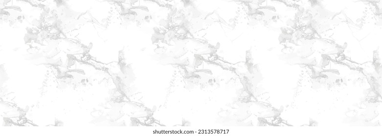 White Marble Texture. Light Tile Floor. Grey Marble Watercolor. Light Elegant Granite. Grey Abstract Background. Light Alcohol Ink Splash Stone. Modern Seamless Painting. White Water Color Watercolor.