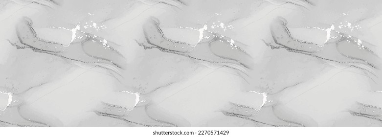 White Marble Texture. Vector Abstract Template. White Alcohol Ink Splash Paint. Light Water Color Background. Light Elegant Texture. Light Tile Slate. Grey Marble Background. Grey Abstract Watercolor.