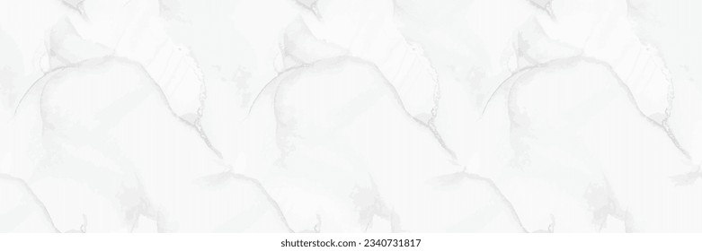 White Marble Texture. Vector Abstract Template. Fluid Elegant Pattern. White Seamless Background. Grey Rock Wall. Light Water Color Splash Paint. Light Marble Watercolor. Grey Alcohol Ink Watercolor.