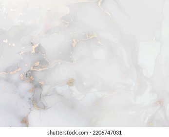 White Marble Watercolor. Gold Ink Glitter. White Alcohol Ink Marble. Stone Watercolor Background. Art Tile Paint. Marble Wall Tile. Vector Oriental Watercolor. Vector Stone Painting. Floor Tile Vector