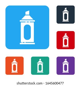 White Marker pen icon isolated on white background. Set icons in color square buttons. Vector Illustration