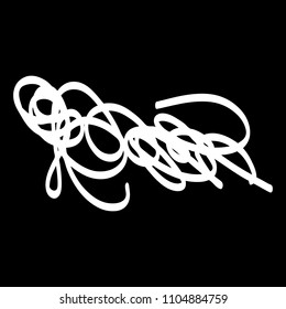 White marker random irregular intersecting lines. Vector art.
