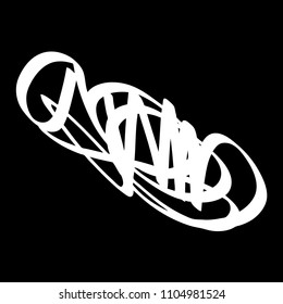 White marker random irregular intersecting lines. Vector art.