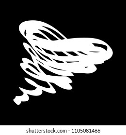 White marker random irregular intersecting lines. Vector art.