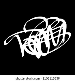 White marker random irregular intersecting lines. Vector art.