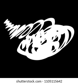 White marker random irregular intersecting lines. Vector art.