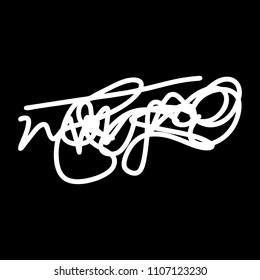 White marker random irregular intersecting lines. Vector art.