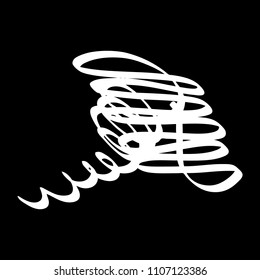 White marker random irregular intersecting lines. Vector art.