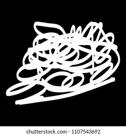 White marker random irregular intersecting lines. Vector art.
