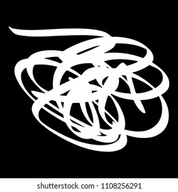 White marker random irregular intersecting lines. Vector art.